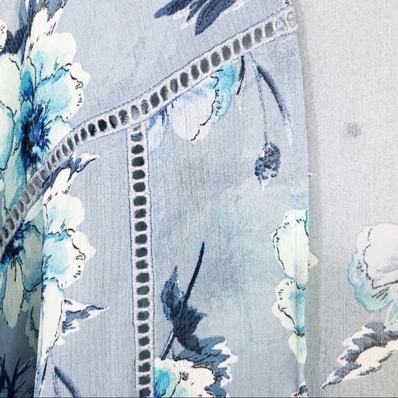 BAND of Gypsies blue floral duster kimono - Picture 7 of 7